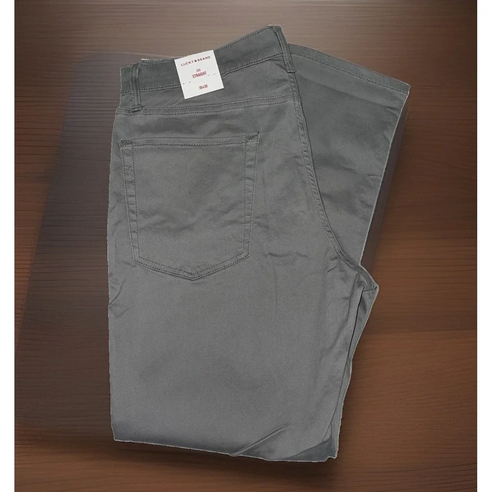 Lucky Brand 223 Straight Advance Stretch Mens Jeans Gray 36X30 NWT